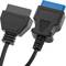 Cable extensor OBD2 16 pin mascle blau a femella de 450 mm
