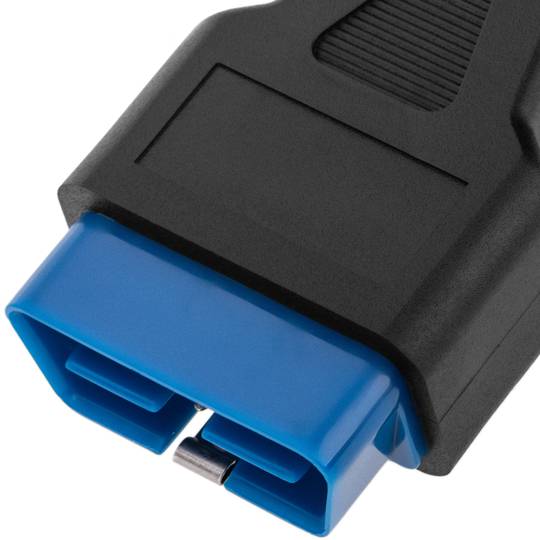 Cable extensor OBD2 16 pin mascle blau a femella de 450 mm