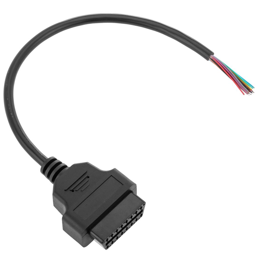 Cable de diagnóstico OBD2 abierto 16 pin hembra de 315 mm