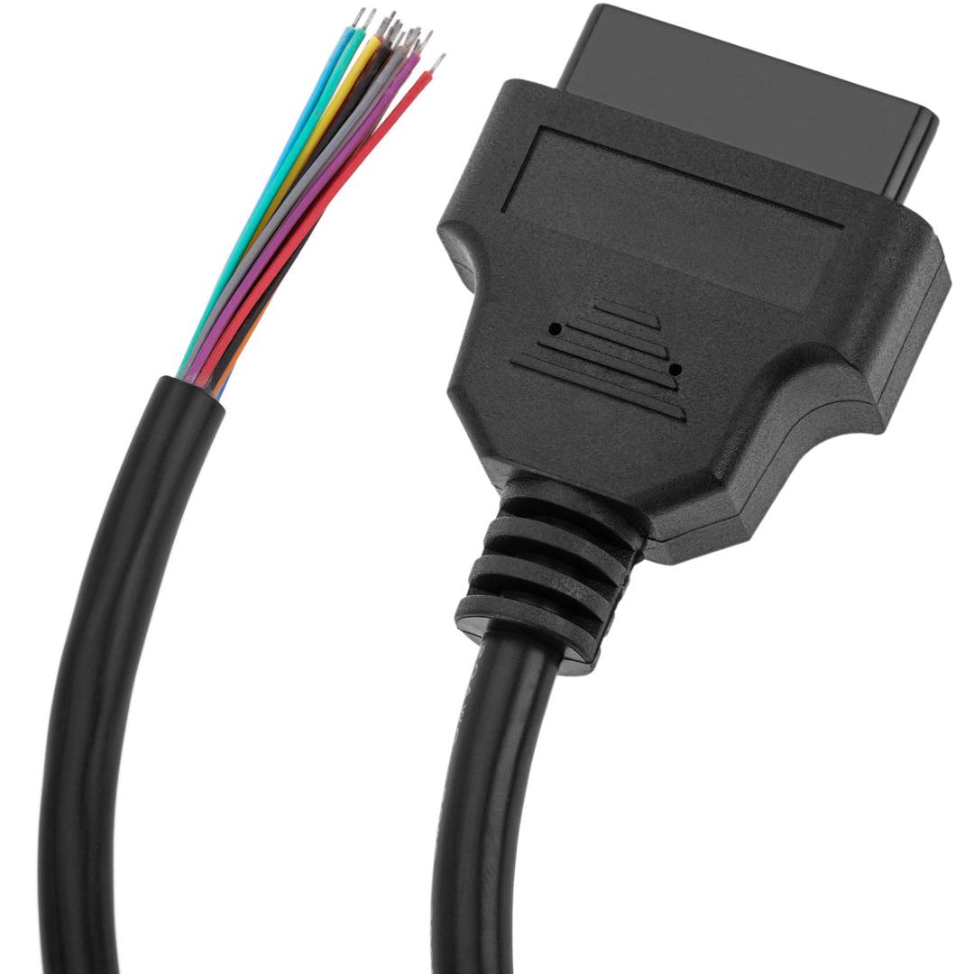 Cable de diagnóstico OBD2 abierto 16 pin hembra de 315 mm