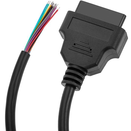 Cable de diagnóstico OBD2 abierto 16 pin hembra de 315 mm