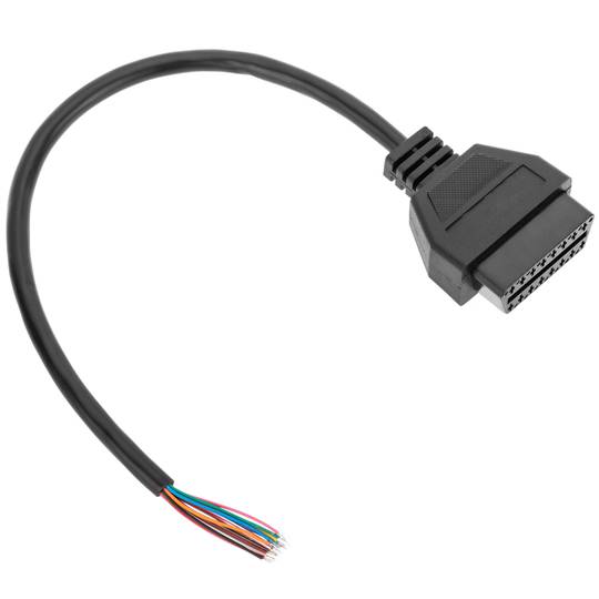 Abra o cabo de diagnóstico OBD2 16 pinos fêmea 32 cm pinagem completa