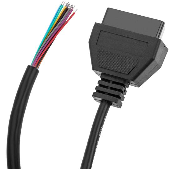 Abra o cabo de diagnóstico OBD2 16 pinos fêmea 32 cm pinagem completa