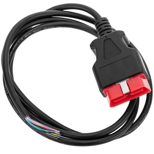 Abra o cabo de diagnóstico OBD2 16 pinos macho vermelho