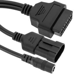 Kabel diagnostyczny OBD2 3 pinowe męskie i DC żeńskie złącze zgodne z Fiat