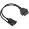 Câble de diagnostic OBD2 3 broches mâle et connecteur DC femelle compatible avec Fiat