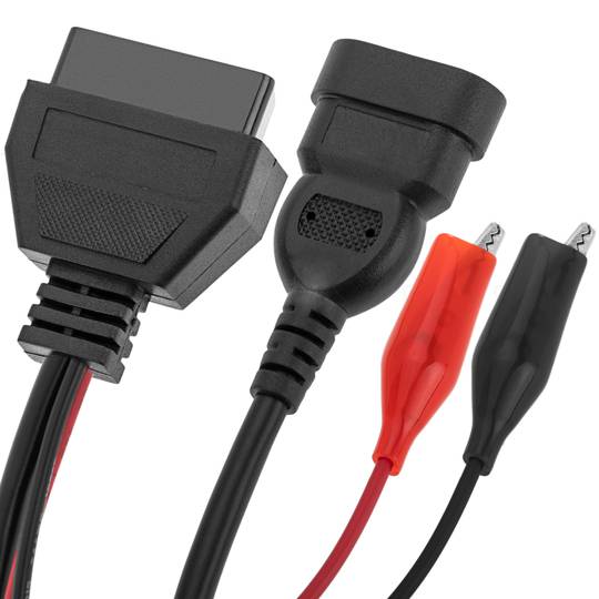 Cavo diagnostico OBD2 3 pin maschio e coccodrillo compatibile con Fiat