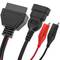 Cavo diagnostico OBD2 3 pin maschio e coccodrillo compatibile con Fiat