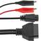 Kabel diagnostyczny OBD2 2 męskie piny i zaciski krokodylkowe kompatybilne z pojazdami grupy PSA
