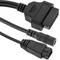 Diagnosekabel OBD2 2-pins mannelijke en DC vrouwelijke connector compatibel met PSA Group-voertuigen