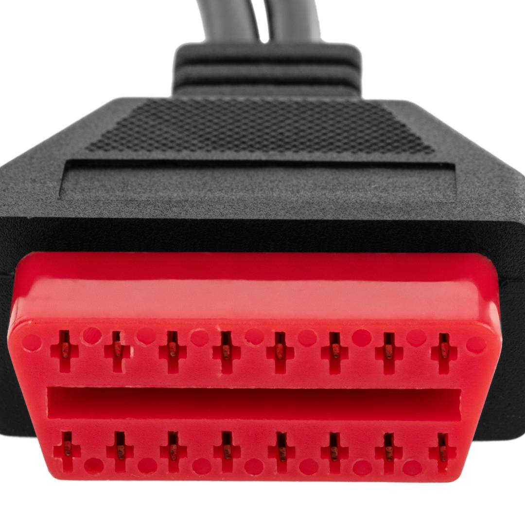 Cable de diagnòstic OBD2 2 pin doble mascle vermell compatible amb Audi