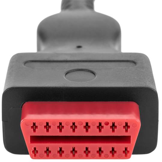 Câble de diagnostic OBD2 2 broches double mâle grenat compatible Audi 33 cm