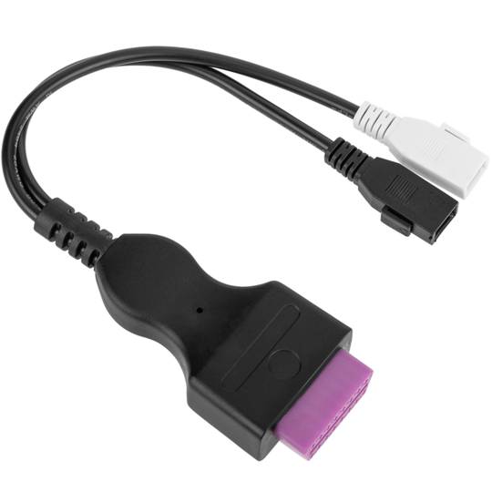 OBD2 2-pins dubbele mannelijke paarse diagnosekabel compatibel met Audi 315 mm