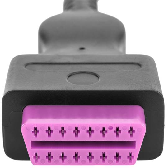 OBD2 2-pins dubbele mannelijke paarse diagnosekabel compatibel met Audi 315 mm