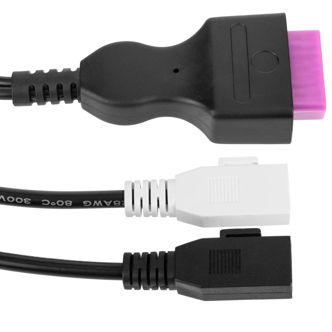 OBD2 2-pins dubbele mannelijke paarse diagnosekabel compatibel met Audi 315 mm