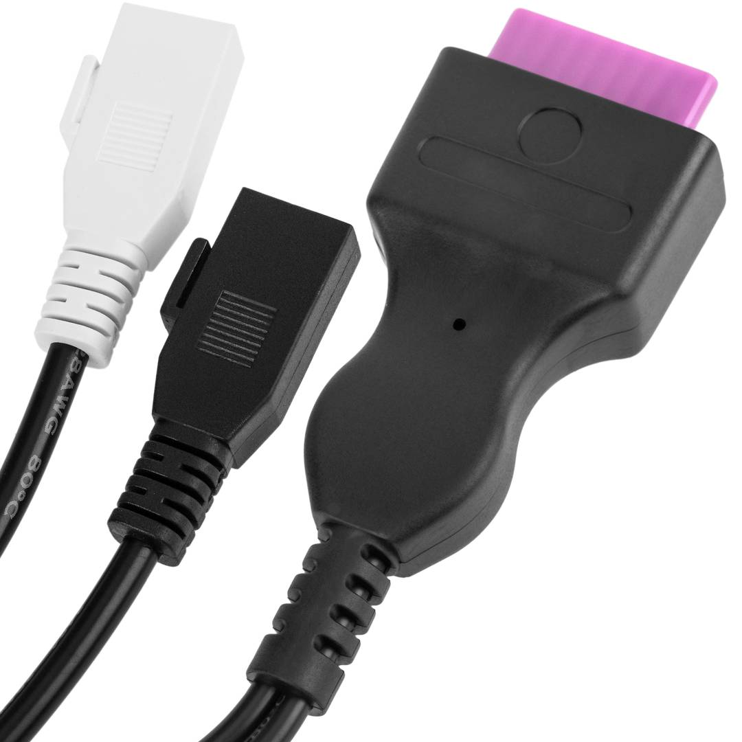 OBD2 2-pins dubbele mannelijke paarse diagnosekabel compatibel met Audi 315 mm