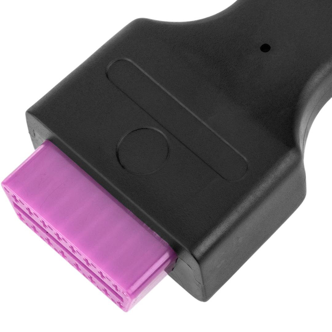 OBD2 2-pins dubbele mannelijke paarse diagnosekabel compatibel met Audi 315 mm