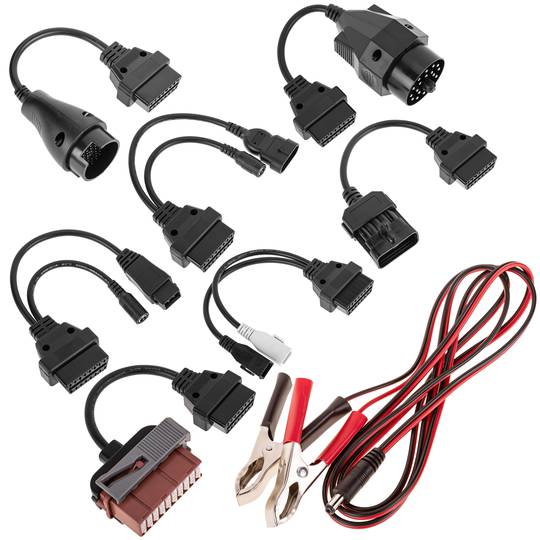 Kit 7 cavi diagnostici OBD2 compatibili con veicoli Mercedes PSA Groupe BMW Audi OPEL FIAT