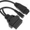 Cavo diagnostico OBD2 2 pin maschio e connettore DC femmina compatibile con veicoli del Gruppo PSA da 25 cm