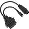 Cavo diagnostico OBD2 2 pin maschio e connettore DC femmina compatibile con veicoli del Gruppo PSA da 25 cm