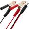 Crocodile clips to male jack cable for female DC cable power