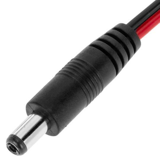 Crocodile clips to male jack cable for female DC cable power