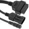 Cavo diagnostico OBD2 Connettore maschio e femmina CC a 3 pin compatibile con pinout completo Fiat