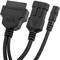 Cavo diagnostico OBD2 Connettore maschio e femmina CC a 3 pin compatibile con pinout completo Fiat