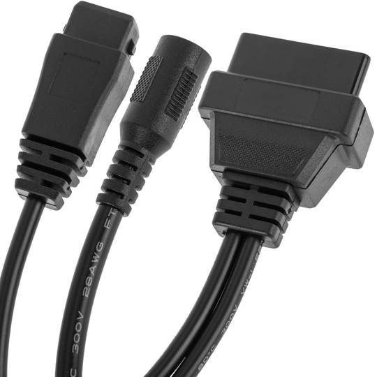 Cabo de diagnóstico OBD2 2 pinos macho e conector fêmea DC compatível com veículos do Grupo PSA pinagem completa