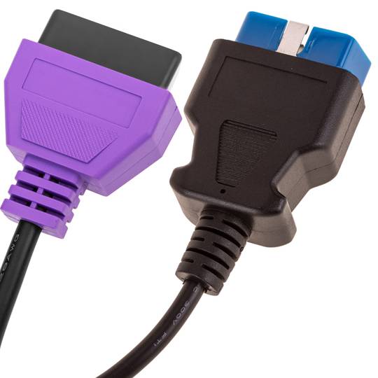 OBD2-Diagnosekabel, lila, 16-polig, männlich, kompatibel mit der Fiat ECU Scan-Software