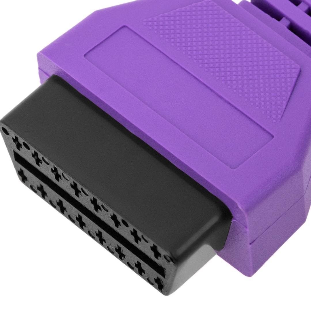 OBD2-Diagnosekabel, lila, 16-polig, männlich, kompatibel mit der Fiat ECU Scan-Software