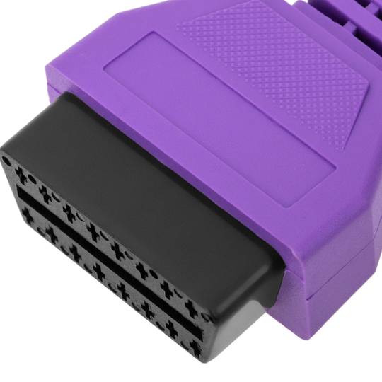 OBD2-Diagnosekabel, lila, 16-polig, männlich, kompatibel mit der Fiat ECU Scan-Software