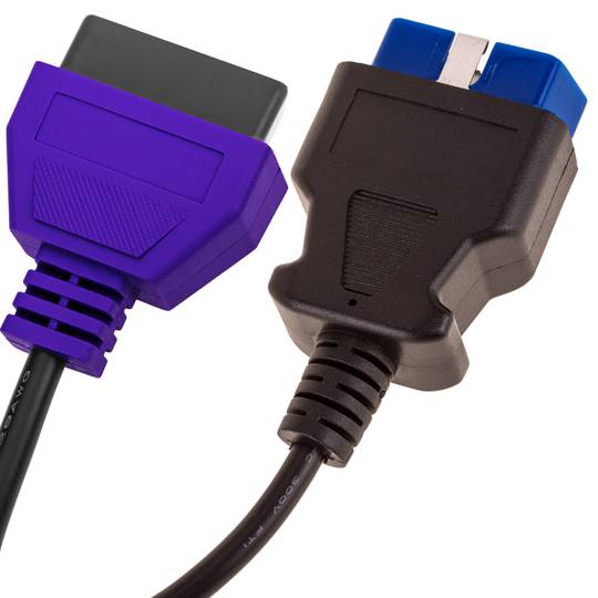 Câble de diagnostic mâle OBD2 bleu 16 broches compatible avec le logiciel de numérisation Fiat ECU