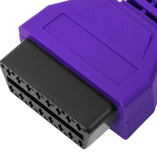 Câble de diagnostic mâle OBD2 bleu 16 broches compatible avec le logiciel de numérisation Fiat ECU