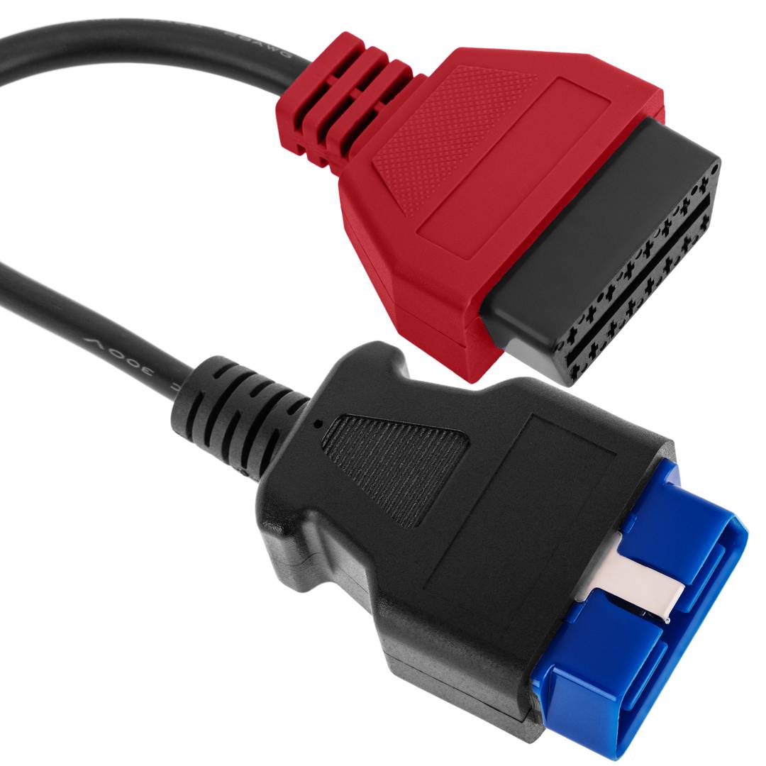 Cavo Prolunga OBD2 16 Pin Maschio-Femmina 30 Cm - Adattatore Diagnostico Per Auto, Camion E Moto, Fili UL1015 22 AWG