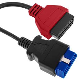 Cable de diagnóstico OBD2 rojo 16 pin macho compatible con software Fiat ECU Scan