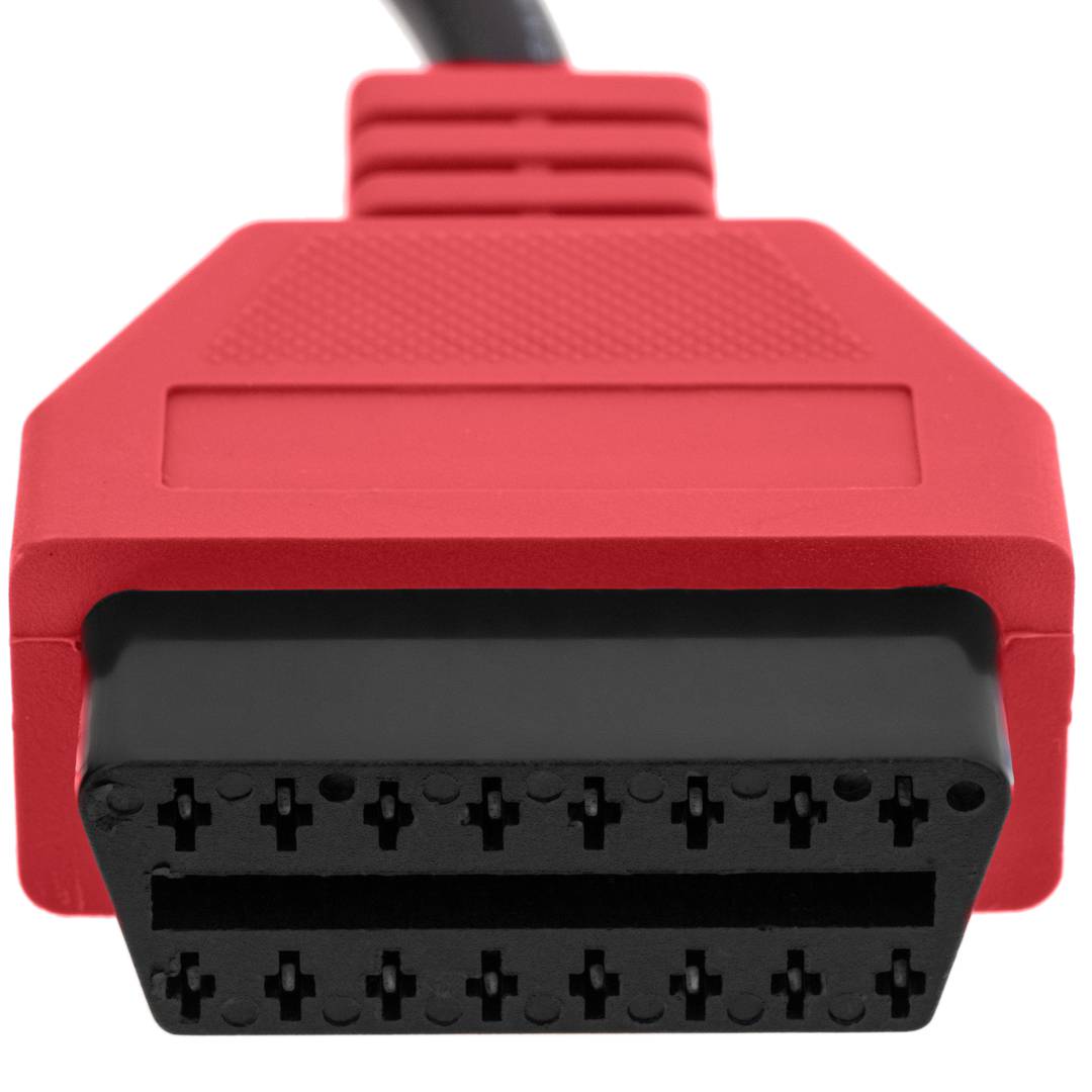 OBD2 Czerwony 16-pinowy męski kabel diagnostyczny kompatybilny z oprogramowaniem do skanowania Fiat ECU