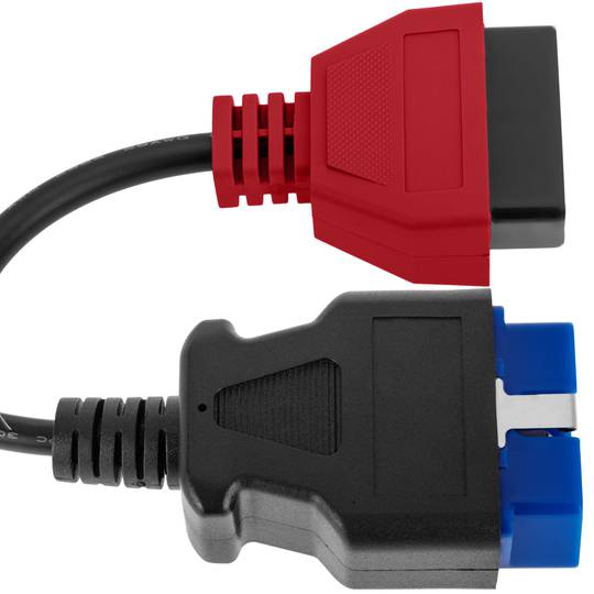OBD2 Czerwony 16-pinowy męski kabel diagnostyczny kompatybilny z oprogramowaniem do skanowania Fiat ECU