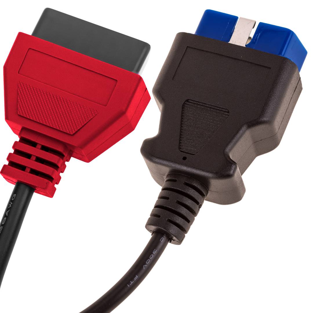 OBD2 Czerwony 16-pinowy męski kabel diagnostyczny kompatybilny z oprogramowaniem do skanowania Fiat ECU