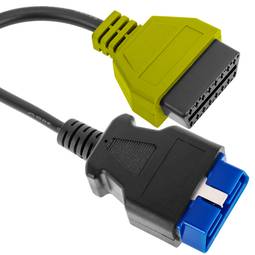 Cable de diagnóstico OBD2 amarillo 16 pin macho compatible con software Fiat ECU Scan