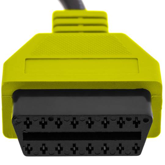 Câble de diagnostic mâle OBD2 jaune 16 broches compatible avec le logiciel de numérisation Fiat ECU