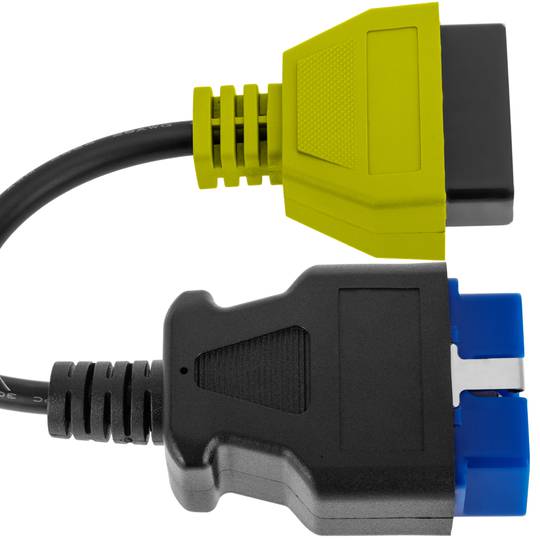 Câble de diagnostic mâle OBD2 jaune 16 broches compatible avec le logiciel de numérisation Fiat ECU