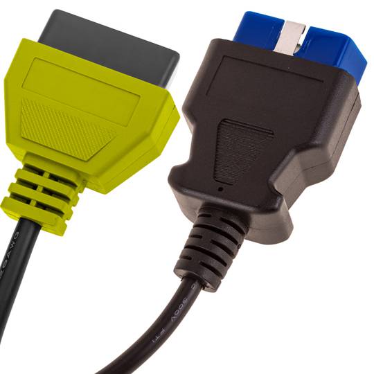 Câble de diagnostic mâle OBD2 jaune 16 broches compatible avec le logiciel de numérisation Fiat ECU