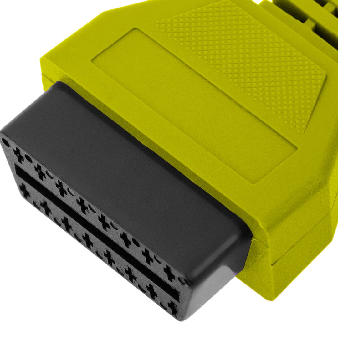 Câble de diagnostic mâle OBD2 jaune 16 broches compatible avec le logiciel de numérisation Fiat ECU