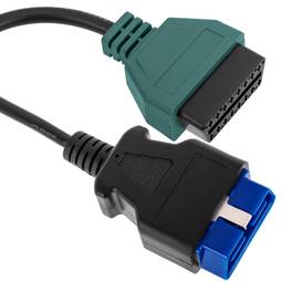 OBD2 groene 16-pins mannelijke diagnostische kabel compatibel met Fiat ECU-scansoftware
