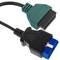 Cabo de diagnóstico macho OBD2 verde 16 pinos compatível com software de digitalização Fiat ECU
