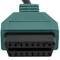 Cabo de diagnóstico macho OBD2 verde 16 pinos compatível com software de digitalização Fiat ECU