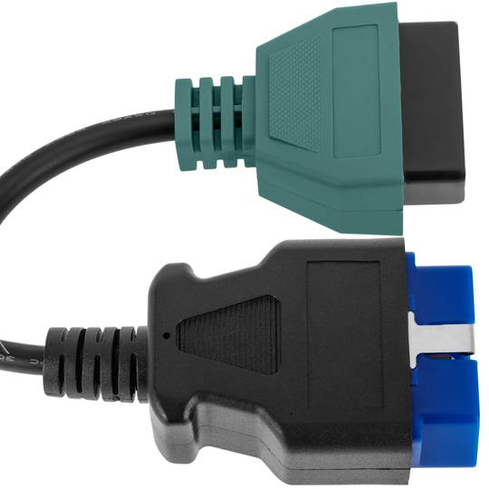 Cabo de diagnóstico macho OBD2 verde 16 pinos compatível com software de digitalização Fiat ECU