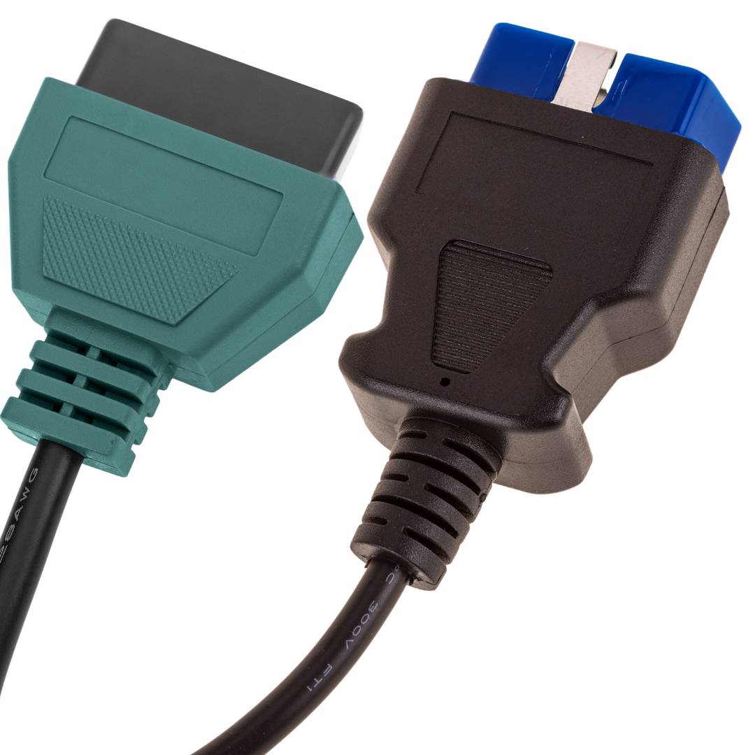 Cabo de diagnóstico macho OBD2 verde 16 pinos compatível com software de digitalização Fiat ECU