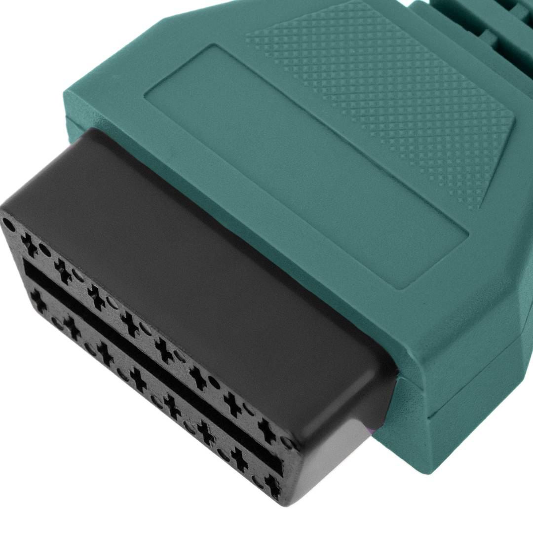 Cabo de diagnóstico macho OBD2 verde 16 pinos compatível com software de digitalização Fiat ECU